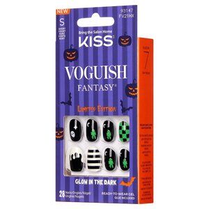 KISS Voguish Fantasy Glow-In-The-Dark Halloween Nails / Dark Clowns